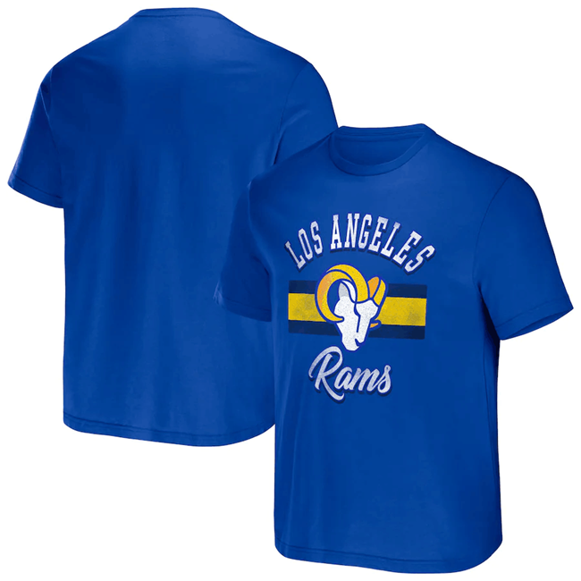 Men's Los Angeles Rams Blue x Darius Rucker Collection Stripe T-Shirt